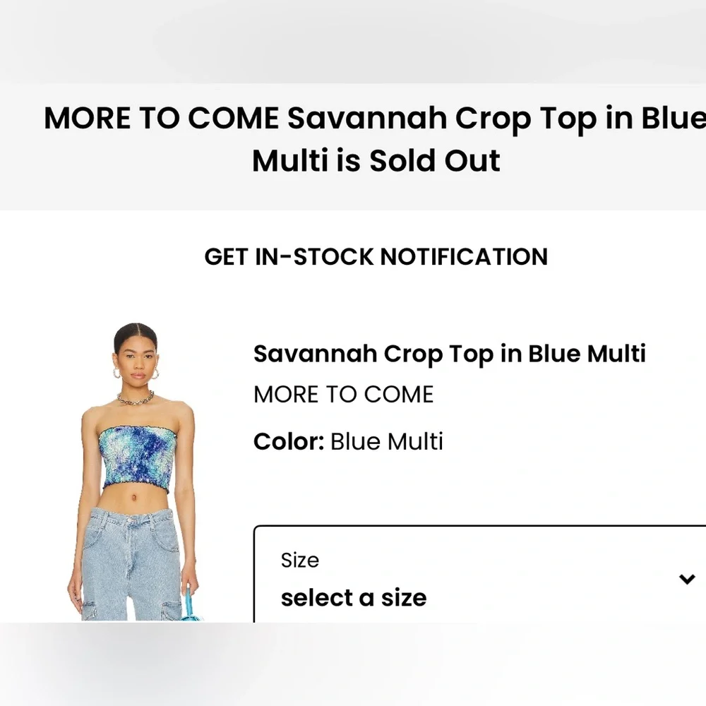 MORE TO COME ❤️‍🔥 SAVANA TIE DYE BLUE TOP NWT SIZE SMALL - Picture 6 of 8